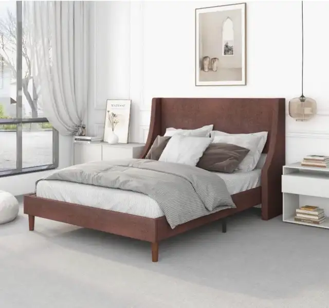 Queen Platform Bed Frame  in Beds & Mattresses in Kitchener / Waterloo - Image 3