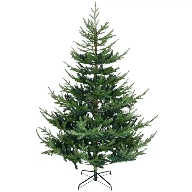 6ft Artificial Christmas Tree with Metal Base, 795 molded and la in Home Décor & Accents in Markham / York Region - Image 3