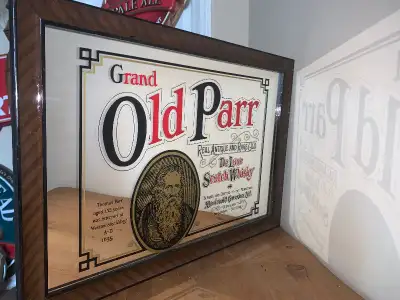 Vintage Grand Old Parr Scotch Whisky mirror excellent condition, View more
