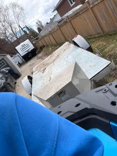 Cargo trailer cut into flat deck Added anchor points, 6x12 Will need lights fixed. $1500 OBO or try...