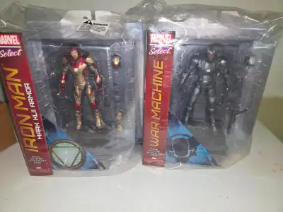 Iron Man mark 42 and War Machine marvel select never opened