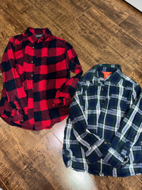 Boys size 6 button up flannel shirts 