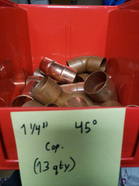 1-1/4" 45 degree Copper Coupling (13qty)