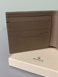 Rolex Brown Leather Wallet
