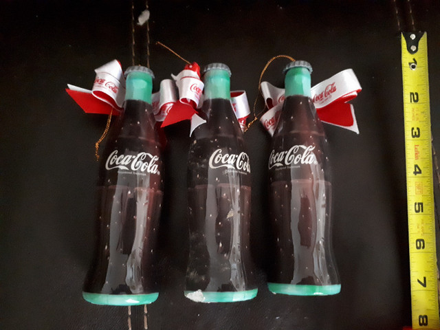 Coca Cola plastic Coke bottle Christmas ornaments in Arts & Collectibles in Peterborough - Image 2