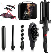 NEW - 5 in 1 Curling Wand Iron Set