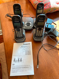 Panasonic KX-TG6313C Cordless Phone Answering System 3 + 1 Set