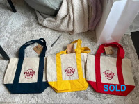 Trader Joe's Mini Tote, blue and yellow, brand new $35 each