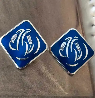 80s Deco Wheat Earrings by Duri USA, View more