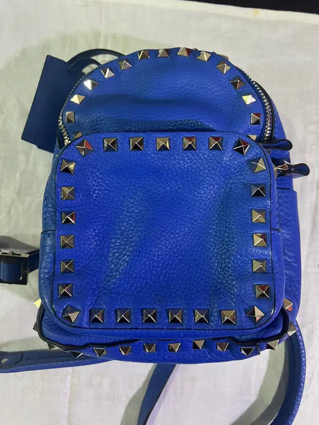 Valentino Mini Backpack in Azure Blue Leather in Women's - Bags & Wallets in Mississauga / Peel Region - Image 4