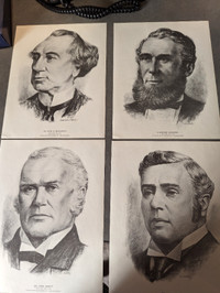 Quaker Oats Canadian Prime Minister Drawings
