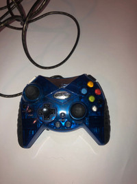 Classic Xbox Turbo Controller Intec Clear Blue With Vibration