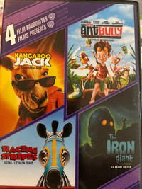 4 film collection family fun DVD bilingue 8$
