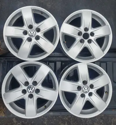 15 Inch Volkswagen Rims 5x100 bolt pattern Good shape Asking $300 Could deliver or meet locally