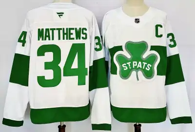 Matthews #34 Leafs St. Pats Jersey Size: S/M/L/XL/2XL/3XL Other colours/styles available Custom orde...