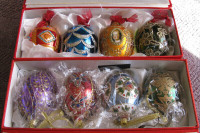 Joan Rivers Classic Christmas Egg Ornament Sets 2007 & 2008