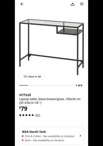 Ikea vittsjo laptop desk , View more