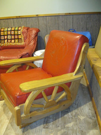Classic Rocking Ranch Chairs w/Footstool