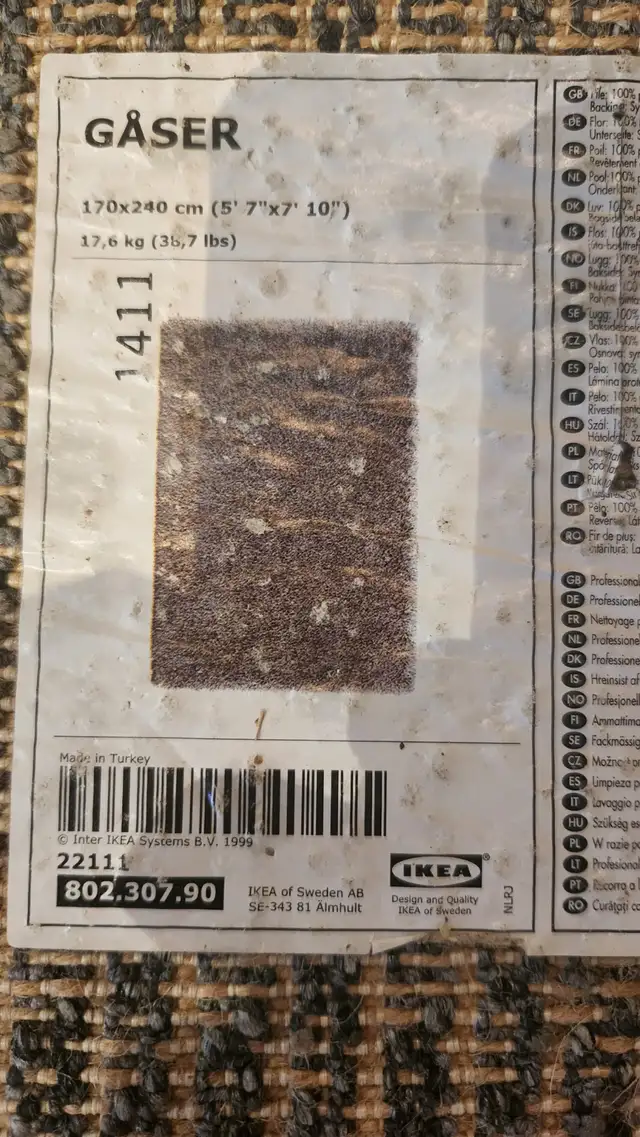 Large IKEA Rug in Rugs, Carpets & Runners in Ottawa - Image 4