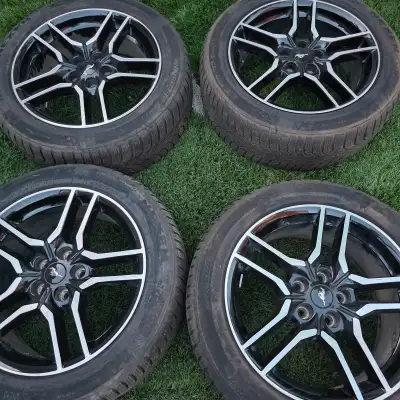selling four 18 inch Nexen winter tires with ford mustang OEM rims for $1100. 85% of tread remaining...