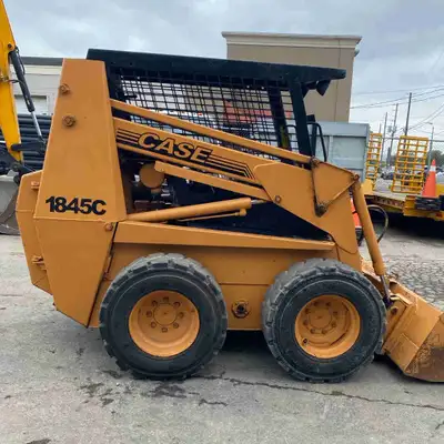 Case 1845c skid steer 5789 hours Cummins diesel engine 6ft wide bucket LED lights Runs and drives go...