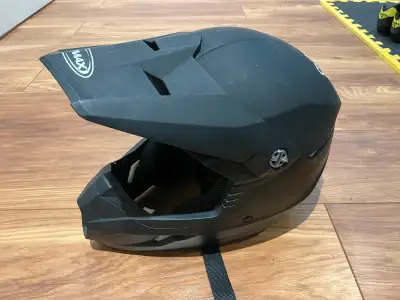 Casque de motocross pour enfant G-MAX; Noir mat; Modèle MX-46 off-road; Grandeur: Small 55 - 56 cm;...