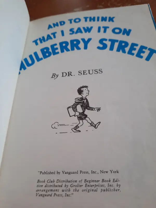 VINTAGE  DR. SEUSS MULBERRY STREET EARLY EDITION BANNED BOOK in Children & Young Adult in Muskoka - Image 6