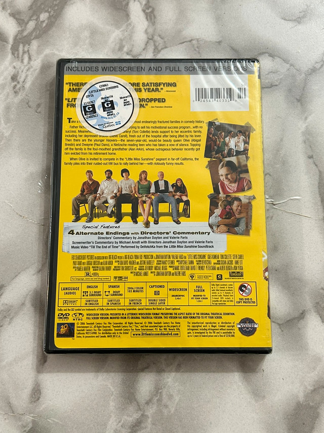 Little Miss Sunshine DVD dans CD, DVD et Blu-ray  à Longueuil/Rive Sud - Image 2