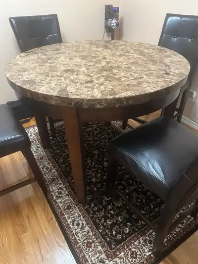 Marble Dining Table with 4 chairs, View more