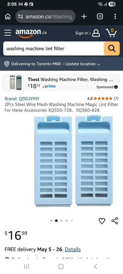 2Pcs Steel Wire Mesh Washing Machine Lint Filter, View more