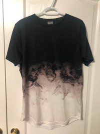 Smoke two-tone graphic shirt