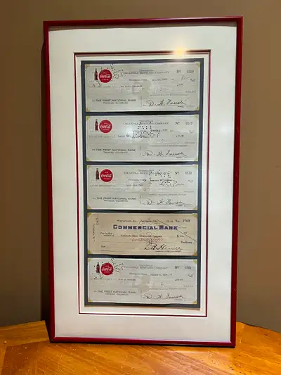 Coca Cola Original 1950s/1930 Cheques Ephemera, View more
