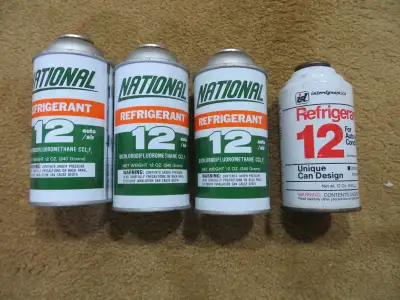 I have for sale 3 cans of National and 1 can of interdynamics R12 Freon .these are used in older aut...