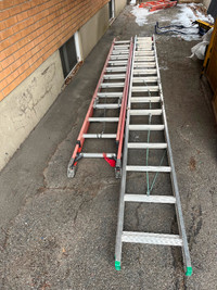 24 foot and 32 foot extension ladders