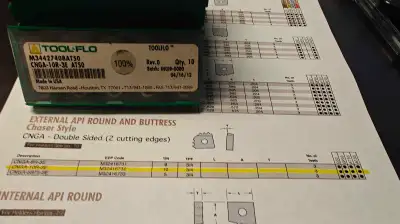 Lathe Inserts - External API Round and Buttress, View more