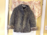 Jacket lamb wool with fur on cuff, Halloween? M-L