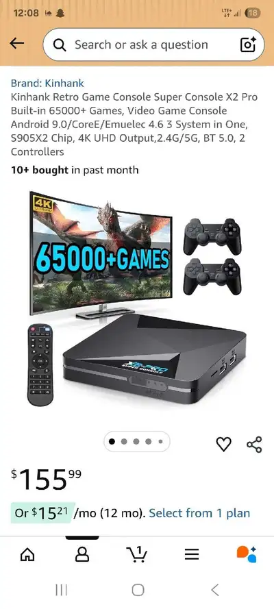 Relive your favourite childhood games with this Kinhank Retro Game Console Super Console X2 Pro, bui...