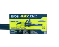 New! Ryobi 40V 14" HP Brushless Cordless Chainsaw RY405010BTL