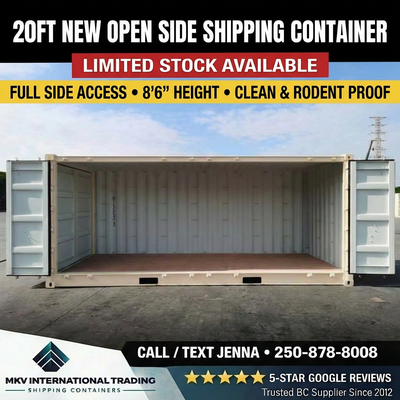 Storage Container 20ft Open Side Shipping Container for Sale BC, View more