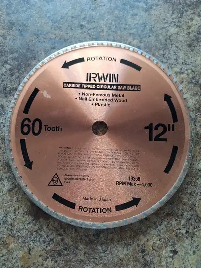 Carbide Saw Blade 1" arbor – new, View more