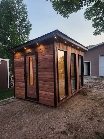 Custom Handcrafted 8x12 Outdoor Sauna – $17,920 Bring the ultimate Scandinavian spa experience to yo...