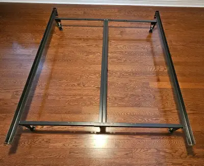 Adjustable (Queen) Metal Bedframe for Boxspring and Mattress, View more