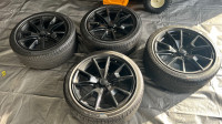 Mustang 19” Rims, wheel spacer and black lug nuts