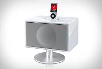 Geneva Sound System Silver with Stand, Remote and Bluetooth, View more