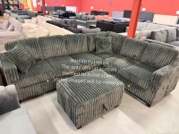 fluffy corduroy sectional sofa with ottoman  Oshawa / Durham Region Toronto (GTA) Preview