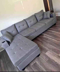 Sectionals sofa couch 4 seater with chaise Grey or Black color