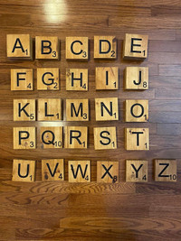 4 inch scrabble letters for wall names etc