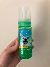 Fresh breath oral care foam for dogs