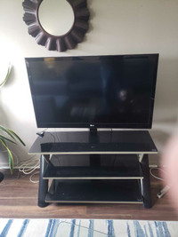Lcd t.v. stand and Rocu box