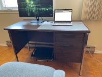 Solid maple wood desk with drawers
